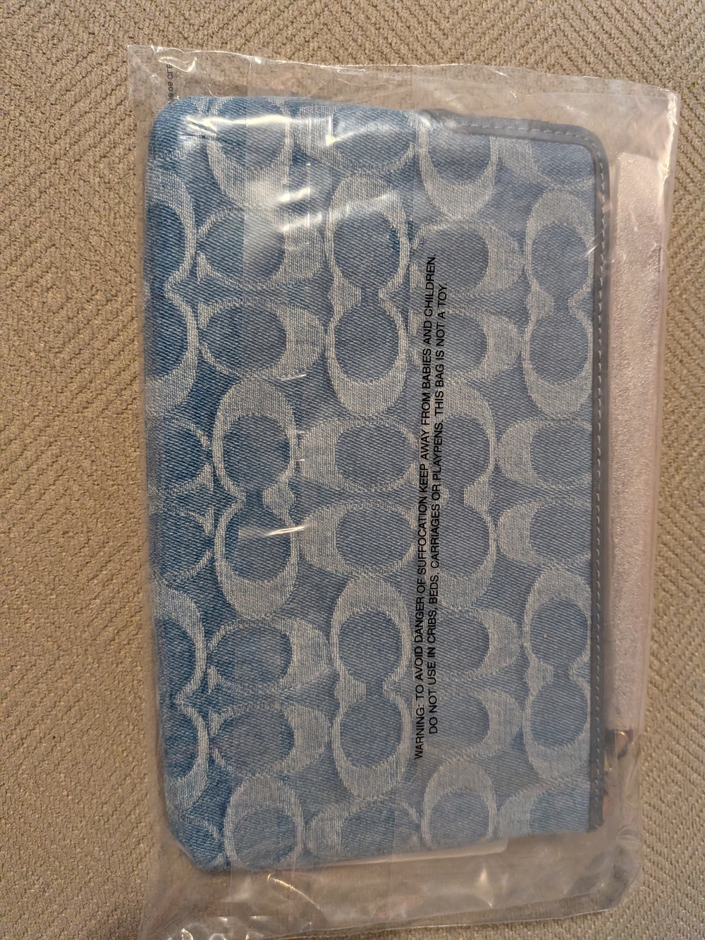 Coach Denim Signature Logo Wristlet - Picture 5 of 6